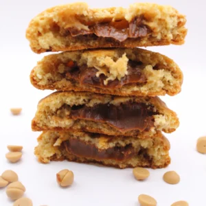 Cookies xxl rellenas de dulce de leche
