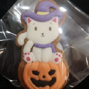 Galleta Decorada - Gatito y Calabaza