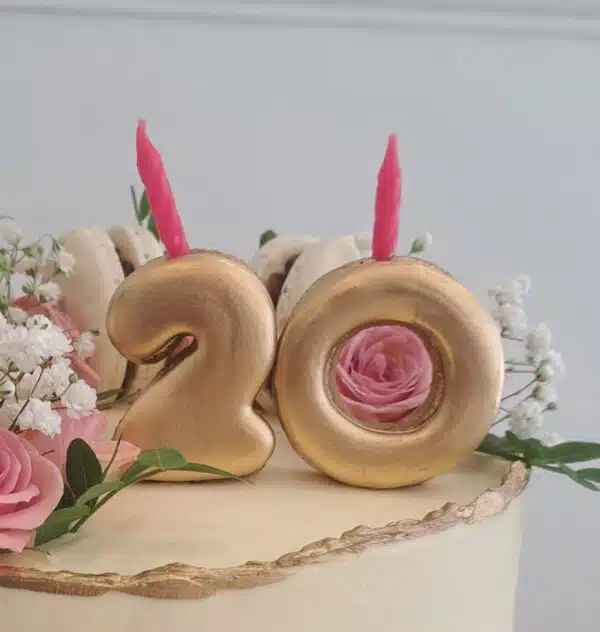 Vela de Galleta de Mantequilla para Cumpleaños