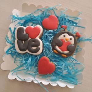 Pack de Galletas Decoradas - Pingüino Amoroso