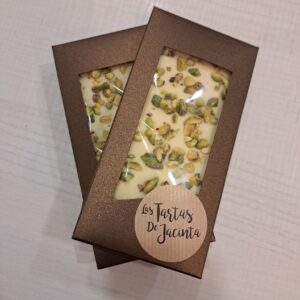 Tableta de Chocolate Blanco y Pistacho - 100 Gr.