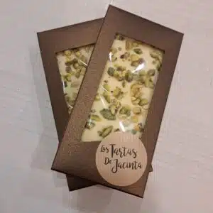 Tableta de Chocolate Blanco y Pistacho - 100 Gr.