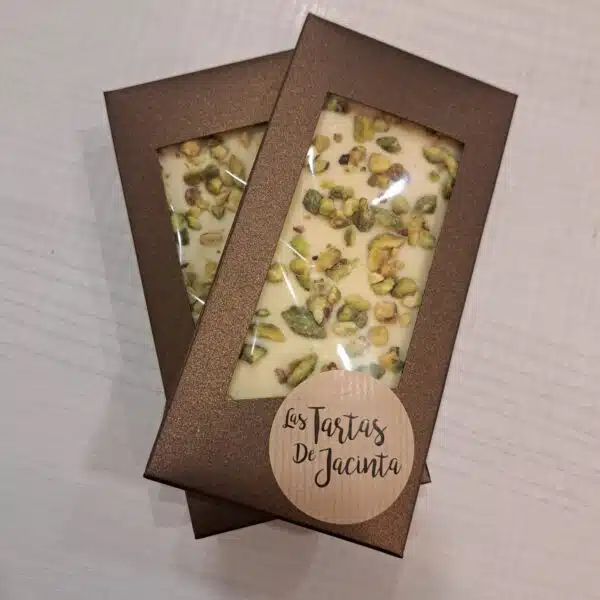 Tableta de Chocolate Blanco y Pistacho - 100 Gr.