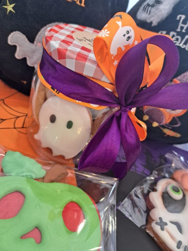 Tarro de Galletas Decoradas - Fantasmas de Halloween