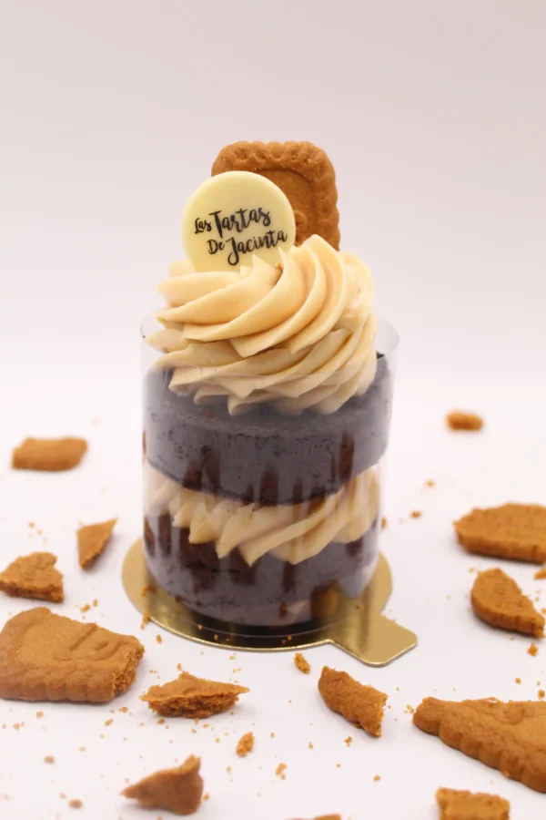 Tarta individual de lotus con toffee de vainilla