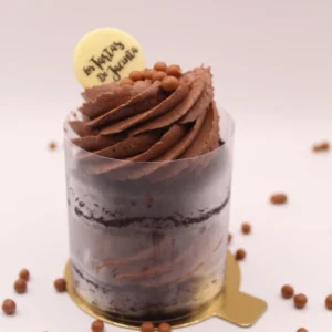 Tarta individual de muerte por chocolate